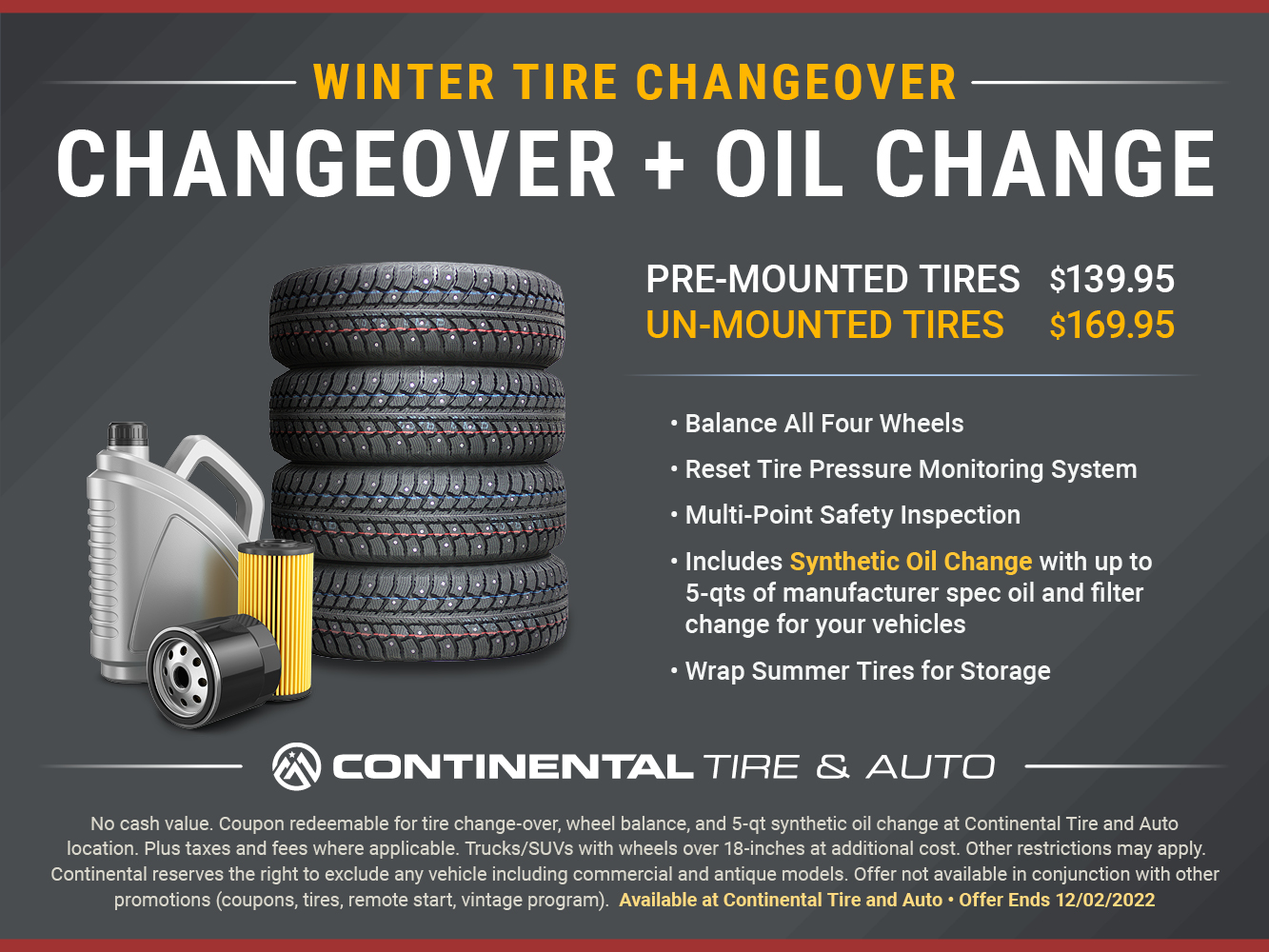 2022 Winter Tire Changeover + Synthetic Oil Change