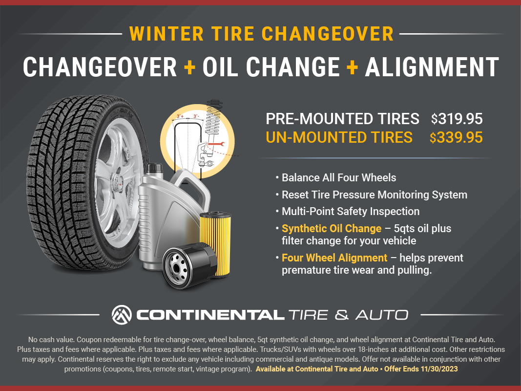 2023 Winter Tire Changeover + Synthetic Oil Change + Alignment