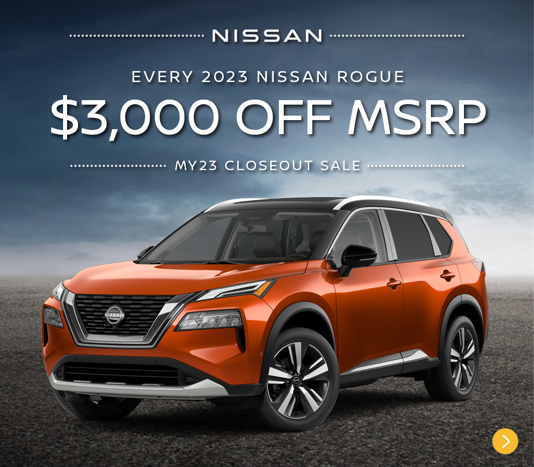 Every 2023 Nissan Rogue $3,000 Off MSRP from Continental Nissan!
